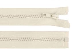 Fashion Műanyag fogú cipzár kabátba, No 5, 5mm, 65cm hosszú, 590315, világosbézs