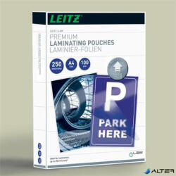 LEITZ Meleglamináló fólia, 250 mikron, A4, fényes, UDT technológiával, LEITZ "iLam (74840000)