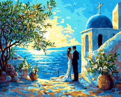 Alkotásutca Kékbe írt szerelem - Számfestő készlet kereten 40x50