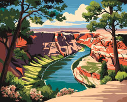 Alkotásutca Grand Canyon - Számfestő készlet kereten 40x50