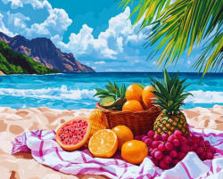 Alkotásutca Trópusi lakoma - Számfestő készlet kereten 40x50