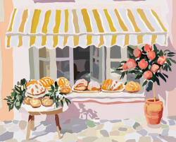 Alkotásutca Virágok és friss kenyér - Számfestő készlet kereten 40x50