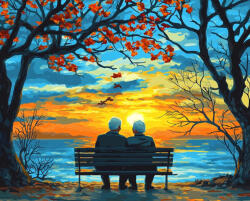 Alkotásutca Ketten az idő peremén - Számfestő készlet kereten 40x50