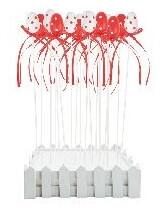  Húsvéti Tojásalakú Beszúrópálca, 30 Mm, Pöttyös, Piros