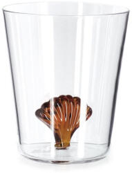 Bizzotto Set 6 pahare sticla decor Scoica maro Ø9x10, 5h (0200398) Pahar
