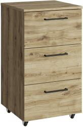 Mobikon Comoda mdf stejar 3 sertare Dorsi 40, 2x37x72, 5 (0000358652) Comoda