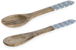 Bizzotto Set 2 linguri servire salata lemn mango maro email Keran 6, 5x1x28h (0551023) Tacam