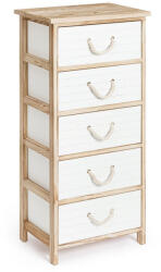 Bizzotto Comoda lemn mdf alb maro Yvette 40x29x90h (0210780) Comoda