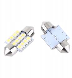  2 db fehér 12 V-os Led izzó autóbelső mennyezeti és ajtó lámpák