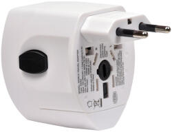 Spacer Adaptor universal Spacer, Schuko x 1, conectare Socket Universal tata, USB x 2, 10 A, alb (SPAD-UNIV)