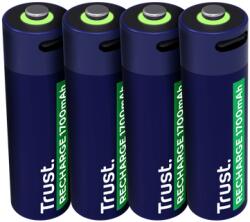 Trust Baterii reincarcabile AA Trust, incarcate prin USB-C, putere intrare 1.2W, pachet de 4 bucati (TR-25631)