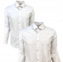 Anagre Férfi Elegáns Ining Casual Klasszikus Fehér Mintás 4XL