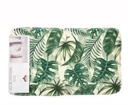 Casa Plastor Set 2 covoare baie print LEAVES, Casa Plastor, 75x45 cm Covor baie