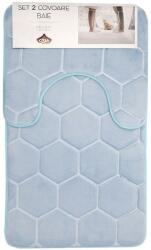 Casa Plastor Set 2 covoare baie Casa Plastor, Honey, 75x45 cm, bleu Covor baie