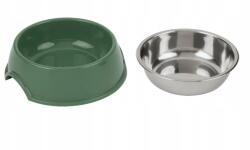 ZOOFARI 2 darabos tál szett macskáknak és kutyáknak, 160 ml, rozsdamentes acél műanyag Zoofari (hg13158a)