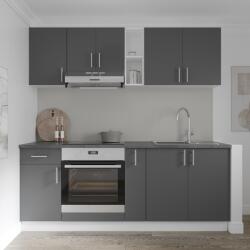 haaus Set Bucatarie Karo V11, Antracit/Alb, Blat Thermo 28 mm, L 200 cm (919993)