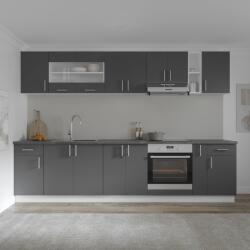 haaus Set Bucatarie Karo V25, Antracit/Alb, Blat Thermo 28 mm, L 300 cm (920135)