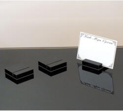 Garibaldi Set de 3 Suporturi Pentru Carduri Din Plexiglas, Negru