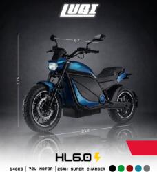 ULTRA Trotineta Electrica LUQI HL6.0 Pro 5000W, 72V, Baterie 100Ah, Viteza 110KM H, Autonomie 80, 240KM, Sarcina 290KG, Roti 17 Inch (C1148)
