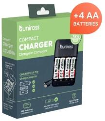 Uniross Incarcator Ni-MH AA /AAA /9V Uniross UCU009A + 4x AA 2100mAh (UCU009A) - drumix Incarcator baterii