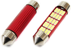 AMiO Set becuri auto cu LED CANBUS sofit compatibil C5W 20 SMD 41mm Alb 12/24V, destinat competitiilor auto sau off-road (AM01634)