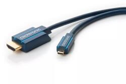 clicktronic Cablu Profesional 2m micro HDMI - HDMI Ultra HD 4K 60Hz cu Ethernet OFC AWG32 aurit Clicktronic (70328) - drumix