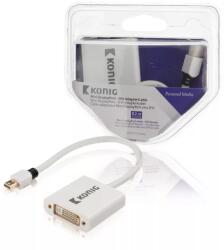 König Cablu adaptor Mini DisplayPort tata - DVI-I 24+5 mama 0.2m alb Konig (KNM37750W02) - drumix