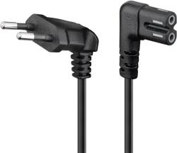 Goobay Cablu 90 grade 3m cu priza Europeana C7 2-pin pentru boxe Sonos /PlayStation 3/4/5 /Xbox One/One X negru 73020 Goobay (73020)