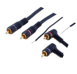 4CarMedia Cablu audio cu remote 2x RCA tata - 2x RCA tata la 90 grade 5m albastru 4CARMEDIA 11010 (11010) - drumix