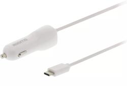 Sweex Incarcator auto 12-24V - USB Type C 3A alb Sweex (CH-010WH) - drumix