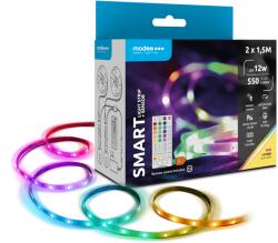 Modee Set 2x1.5m banda LED Smart Modee 12W senzor de miscare cu telecomanda 2700K +RGB 550lm IP20 MSL-LS12W2X1, 5MRGB2700KS-R (MSL-LS12W2X1,5MRGB2700KS-R)