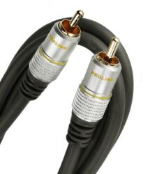 Prolink Cablu RCA mufa tata x1 din ambele parti 5m aurit negru PROLINK TCV3010-5.0 (TCV3010-5.0) - drumix