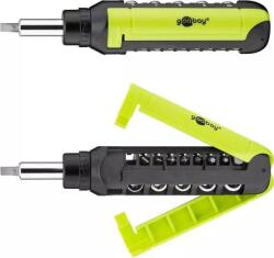 Goobay Set surubelnita cu clichet 8biti CrV si 5 tubulare 3x Phillips PH0 PH1 PH2 3x Capete plane 3mm 5mm 6mm 2x Torx T15 T20 1x adapto (74001) - drumix Surubelnita