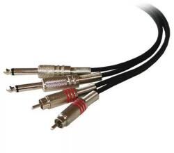 ibiza Cablu 2x RCA tata - 2x JACK 6.35 mm mono tata 5m ibiza (CM5RJ-2) - drumix
