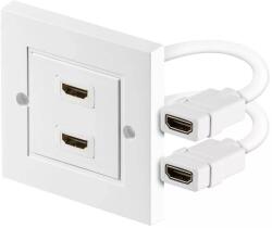 Goobay Priza de perete 2x HDMI ecranat alb Goobay (51723) - drumix