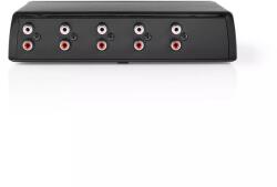 Nedis Comutator audio analogic Nedis 4x (2x RCA Stereo mama) - 1x RCA Stereo mama +iesire casti negru (ASWI2414BK) - drumix
