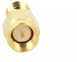 Amphenol Adaptor SMA tata - RP-SMA tata reverse drept 50ohm teflon aurit AMPHENOL 132171RP (132171RP) - drumix