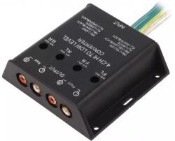 4CarMedia Convertor nivel semnale audio 40W Intrare cabluri iesire 4x RCA aurit 4CARMEDIA (30.5000-04)