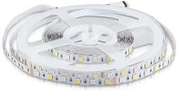 V-TAC Banda LED SMD5050 60LED/m RGB +alb rece 6500K 12V IP20 5m V-TAC SKU-212159 (SKU-212159) - drumix