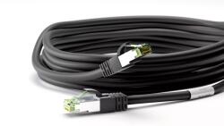 Goobay Cablu patchcord Cat8.1 SFTP 0.5m PiMF 2000MHz RJ45 cupru negru Goobay (66720) - drumix