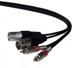 ibiza Cablu 2x RCA la 2x XLR 3m ibiza (CM3RX-2) - drumix