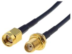 BQ CABLE Cablu SMA soclu - SMA mufa 20m 50OHM negru BQ CABLE SMA-SMF/50/20 (SMA-SMF/50/20) - drumix