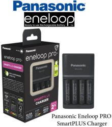 Panasonic Incarcator Eneloop pro Panasonic SMARTPLUS & Quick NiMH + inclus 4x AA R6 PRO 2500mAh K-KJ55HCD40E (K-KJ55HCD40E) Incarcator baterii