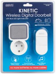 Delight Sonerie fara fir Kinetic fara baterii cu priza 230V integrata alb delight 55338 (55338)