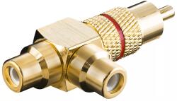 Goobay Adaptor RCA Y tata la 2x mama inel rosu versiune aurita Goobay (11388) - drumix