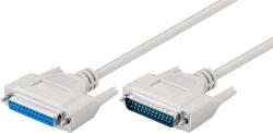 Goobay Cablu prelungitor D-SUB/IEEE 1284 25 pini tata/mama 1.8m gri serial 1: 1 Goobay 50541 (50541)