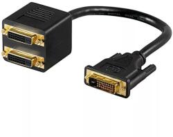 Goobay Cablu adaptor DVI-D 24+1 la 2x DVI-D 24+1 mama Goobay (68740) - drumix