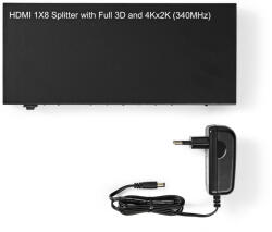 Nedis Splitter HDMI 4K 30Hz 8-porturi 1x intrare HDMI - 8x iesiri HDMI Nedis (VSPL3468AT) - drumix