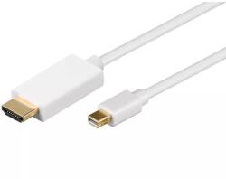 Goobay Cablu mini DisplayPort v1.2 la Hdmi 2m 4K Ultra HD alb Goobay (52861) - drumix
