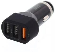 Well Alimentator USB bricheta auto Quick Charge 3 iesiri 28W negru Well (PSUP-USB-QC354BK-WL) - drumix